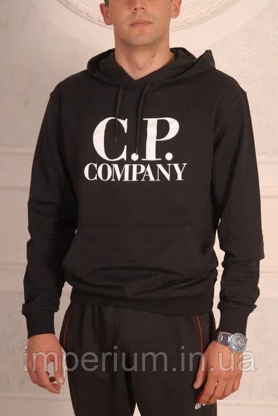 Чорне худі | толстовка cp company logo