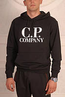 Черное худи | толстовка cp company logo