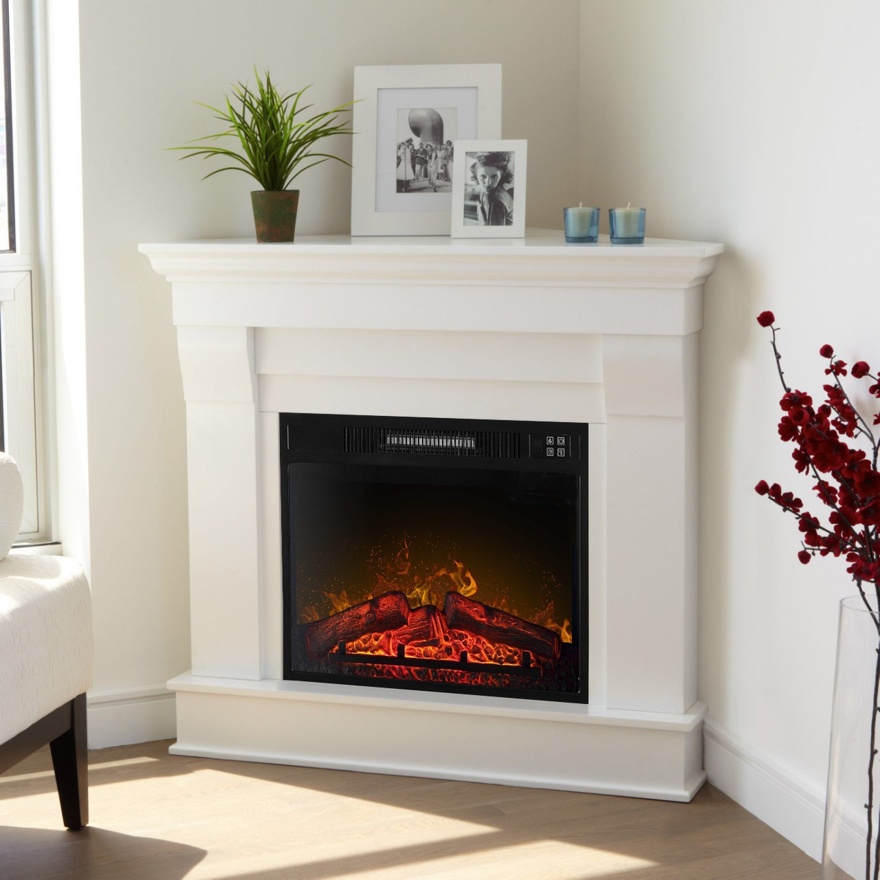 Камін електричний кутовий ArtiFlame ALBION CORNER AF23 БІЛИЙ Б'ЯНКО