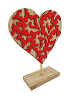 Декоративная деревянная фигура Сердце в стиле барокко Edeka, 19 см