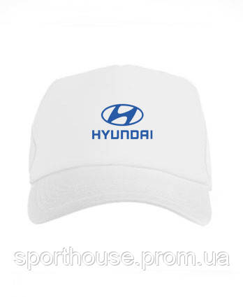 Спортивна кепка Hyundai, Хьюндай, тракер, річна кепка, чоловіча, жіноча, білого кольору,
