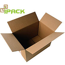 Картонна коробка 300х300х310 мм, бурий чотирьохклапанний ящик