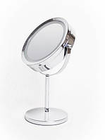 Зеркало настольное косметическое двухстороннее с LED подсветкой Eco Fabric (Эко Фабрик) 17 см (TRL0603-17LED)