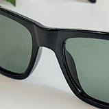 Стильні чоловічі сонцезахисні окуляри Гуччі зі скляною лінзою на вузьке обличчя в глянсовій оправі, фото 4