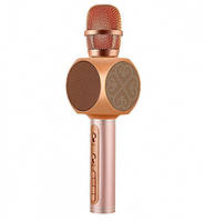 Беспроводной bluetooth караоке микрофон с колонкой (Rose Gold) SU-YOSD YS-63