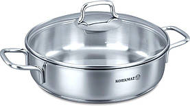 Каструля Korkmaz з кришкою PERLA 24*6,5 см 3,0 л (A1658) - MegaLavka