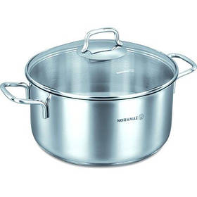 Каструля Korkmaz з кришкою PERLA 20*11 см 3,5 л (A1655) - MegaLavka
