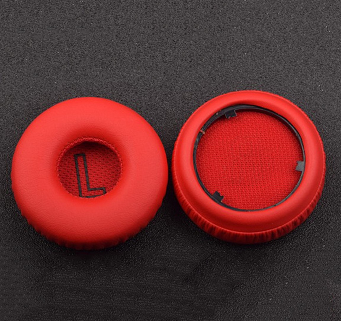 Амбушури для навушників Meizu HD50 Колір Червоний Red з кільцями для монтажу, фото 1