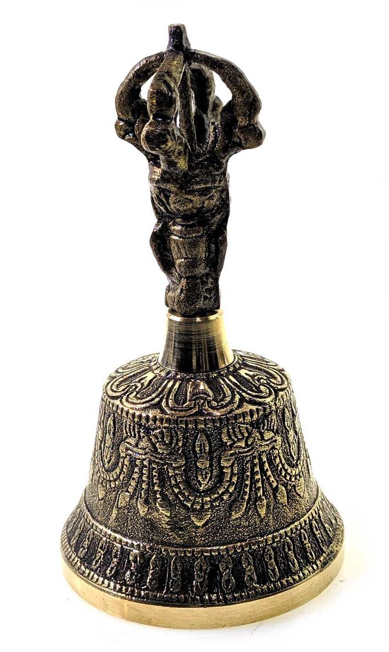 Дзвін чакровий бронзовий (d-5 ,h-10.5 см) (Непал)(Bell Embose No.0) ЗП-3211