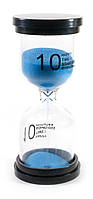 Часы песочные (10 минут) "Синий песок" (10х4,5х4,5 см)