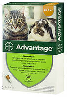 Advantage (Адвантейдж) для котов до 4кг, цена за 1 пипетку 0,4мл - капли от блох Bayer