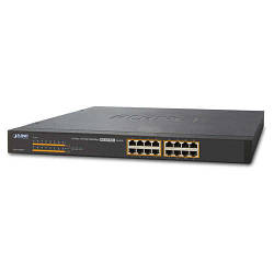 Некерований гігабітний комутатор PoE Planet GSW-1600HP (16-Port 10/100/1000Mbps 802.3 at PoE+)