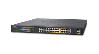 Гігабітний комутатор 2 рівня Planet GSW-2620HP(24-Port 10/100/1000Mbps 802.3 at PoE+)