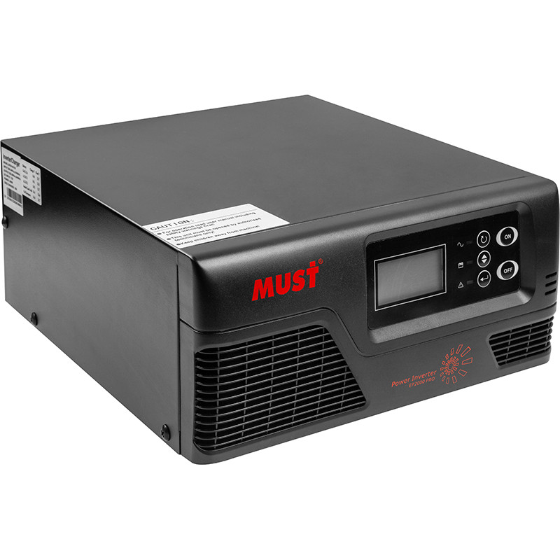Перетворювач напруги Must 1000W з чистою синусоїда, 12V, LCD