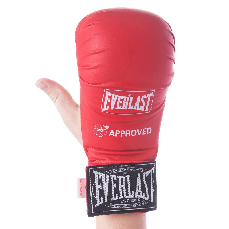 Перчатки для каратэ на резинке EVERLAST красные BO-3956, L: Gsport - фото 2 - id-p1350670348