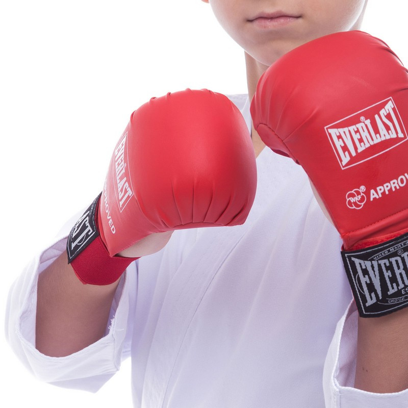 Перчатки для каратэ на резинке EVERLAST красные BO-3956, L: Gsport - фото 5 - id-p1350670348