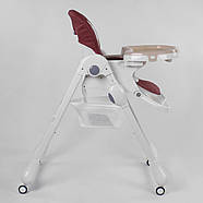 Стільчик для годування Toti W-22019 червоний екокожа 4 колеса, фото 3