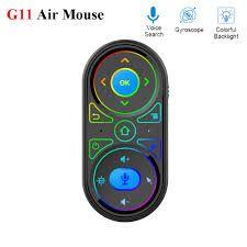 Пульт G11 акумулятор RGB підсвічування мікрофон гіроскоп air mouse G21 Pr