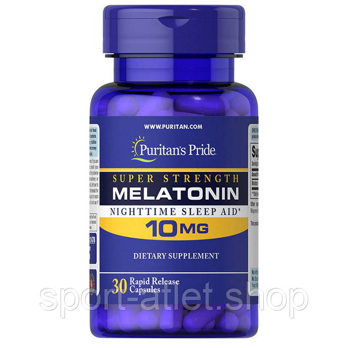 Натуральна добавка Puritan's Pride Melatonin 10 mg, 30 капсул