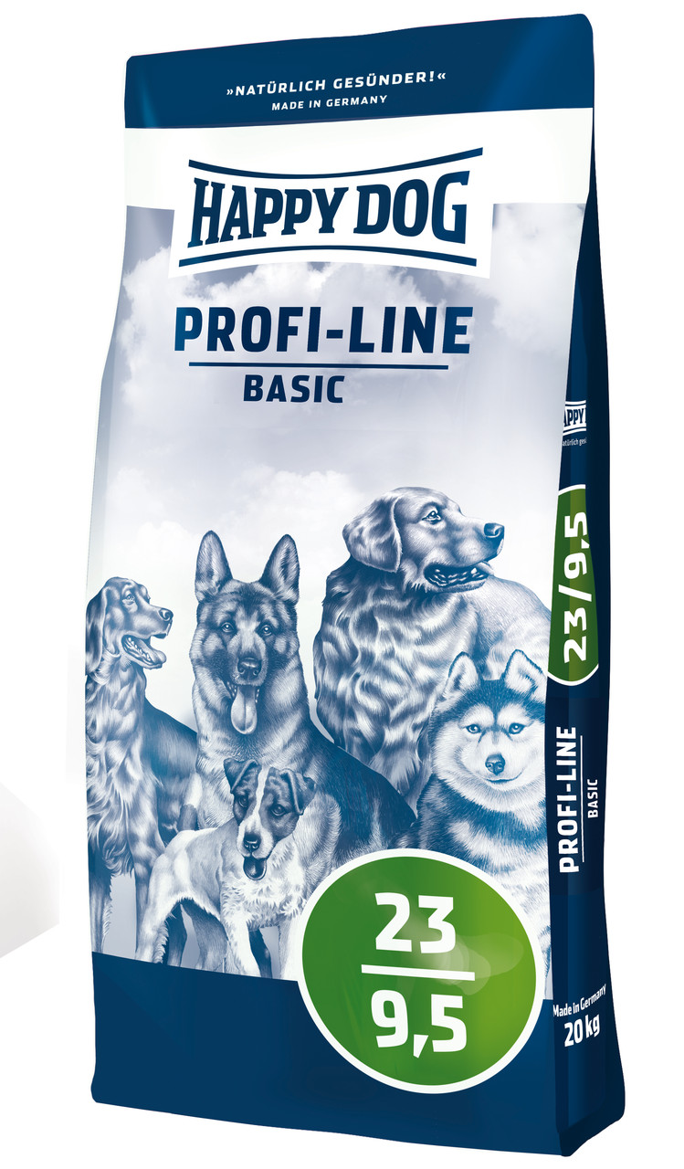 Happy Dog Profi-Line Basic 23/9,5 (Хеппі Дог Профі Лайн Базис) сухий корм для дорослих собак усіх порід
