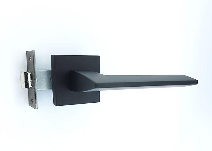 Дверные ручки для межкомнатных (входных) дверей на квадратной розетке алюминий TRION GRECO 49 Black - фото 2 - id-p1350708108