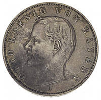 Германия 3 марки 1912 Серебро F-VF Король Баварии Отто I