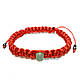 Браслет плетений «Червона нитка» із каменем Нефрит, фото 2