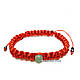 Браслет плетений «Червона нитка» із каменем Нефрит, фото 3