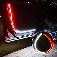 Универсальная Динамическая Подсветка дверей авто, светодиодная LED подсветка дверей авто 2х120см Стробоскопы