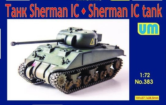 Пластикова модель 1/72 UM 383 американський середній танк Sherman IC