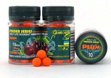Аміно бойли насадочні варені PLUM (СЛИВА) FEEDER SERIES Ø10 мм