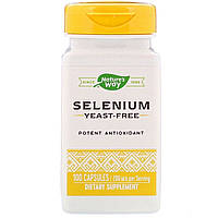 Селен, Selenium, 200 мкг, Nature's Way, 100 капсул