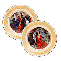 Набор декоративных тарелок «Леди в красном» 2 шт. Gloria, d-25 см (264-2501B)