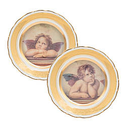 Набор декоративных тарелок «Ангелы» Gloria, 2 шт., d-25 см (264-2507)