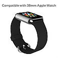 Силіконовий ремінець Promate Silica-38 для Apple Watch 38-40 мм Black (silica-38.black), фото 5