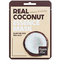 Зволожуюча тканинна маска для обличчя з екстрактом кокоса FarmStay Real Coconut Essence Mask 23 мл