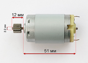 Мотор редуктора дитячого електромобіля Bambi 390 класу 13000 RPM 6V, фото 3