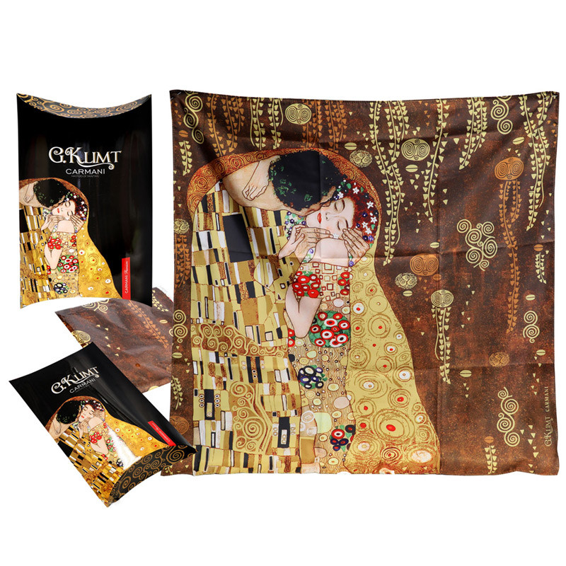Хусточка - шарф Р. Клімт Поцілунок Сагмапі, 73х73 см (021-2003), фото 1