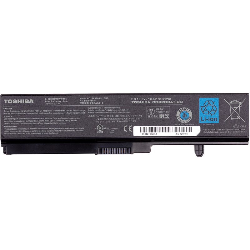 Акумулятор для ноутбуків TOSHIBA Satellite T130 (PA3780U-1BRS, TA3780LH) 10.8 V 5300mAh (original), фото 1
