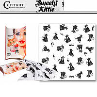 Хусточка - шарф «Чорно-білі коти» Сагмапі, 73х73 см