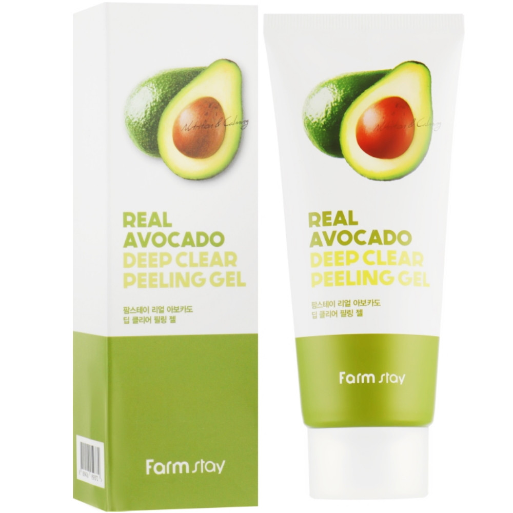 Пілінг-гель для обличчя з авокадо Farmstay Real Avocado Deep Clear Peeling Gel 100 мл, фото 1