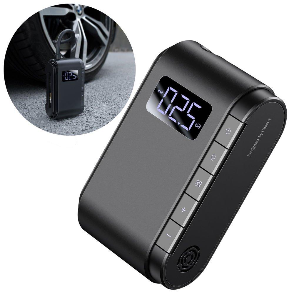 Автомобільний компресорний насос Baseus mini з акумулятором 4000 мАч Black (CRCQB03-01)