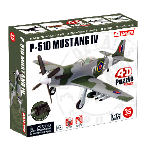 Об'ємний пазл Літак F-51D Mustang 4 в масштабі 1/72. 4D Master 26908, фото 1
