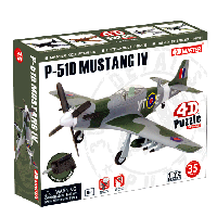 Об'ємний пазл Літак F-51D Mustang 4 в масштабі 1/72. 4D Master 26908