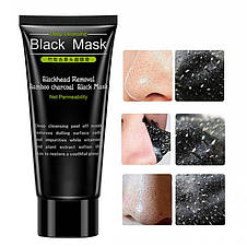 Опт! Чорна маска-плівка з вугіллям від чорних точок Bioaqua Black Mask Blackhead Removal, 60 г, фото 4
