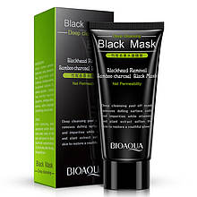 Чорна маска-плівка з вугіллям від чорних точок Bioaqua Black Mask Blackhead Removal, 60 г