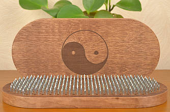 Дошки Садху для стояння на цвяхах, з гравіруванням "Інь Янь" для початківців з кроком 1 см, подарунок йогу
