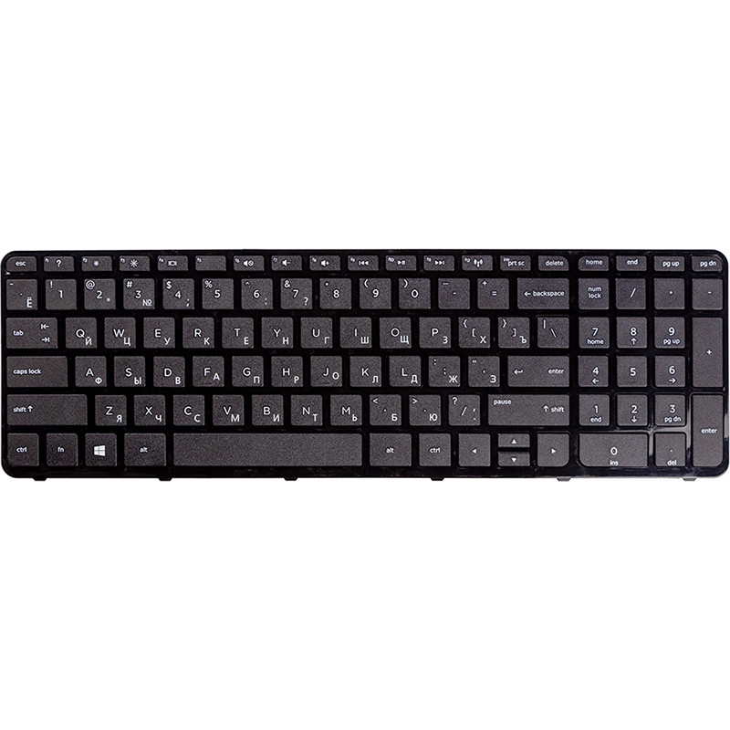 Клавіатура для ноутбука HP Pavilion 17-e152sr чорний, чорний блок, фото 1