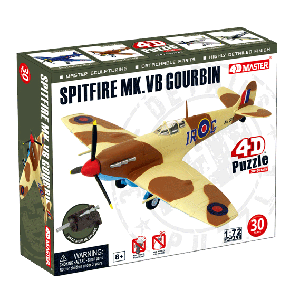 Об'ємний пазл Літак Spitfire MK. VB Gourbin в масштабі 1/72. 4D Master 26909, фото 1