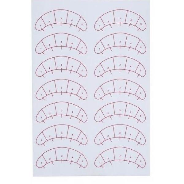 Lucas CC Lashes. Паперові латки для вій з розміткою, 14 шт.